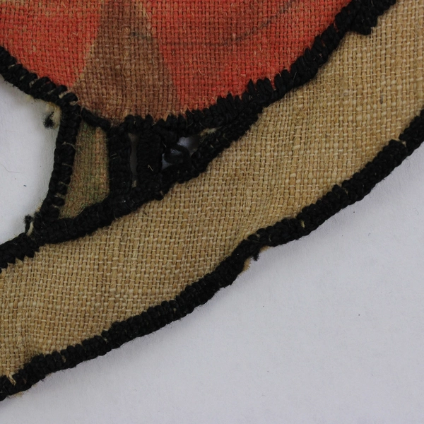 Vintage Hand-Painted Centerpiece Table Runner Peach Fruit Design 17" x 28"