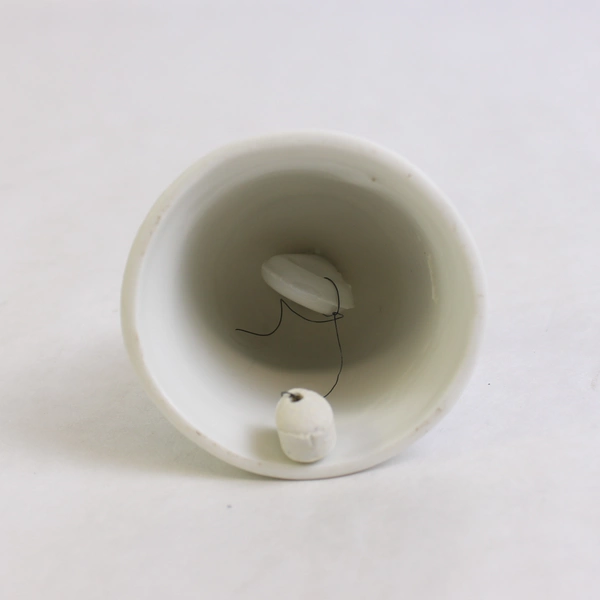 Unbranded Ceramic Bell W/ Jesus & Flowers Trinket Decor Easter 4" Tall