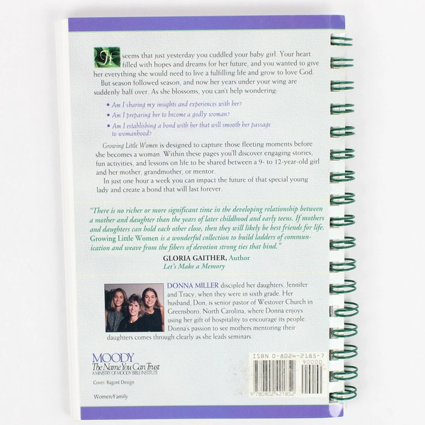 Growing Little Women Capturing Teachable Moments Donna J Miller 1997 SB PB
