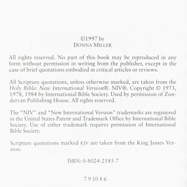 Growing Little Women Capturing Teachable Moments Donna J Miller 1997 SB PB