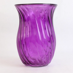 1-800-Flowers.com Solid Purple Color Vase 7.75" Tall 5.5" Diameter