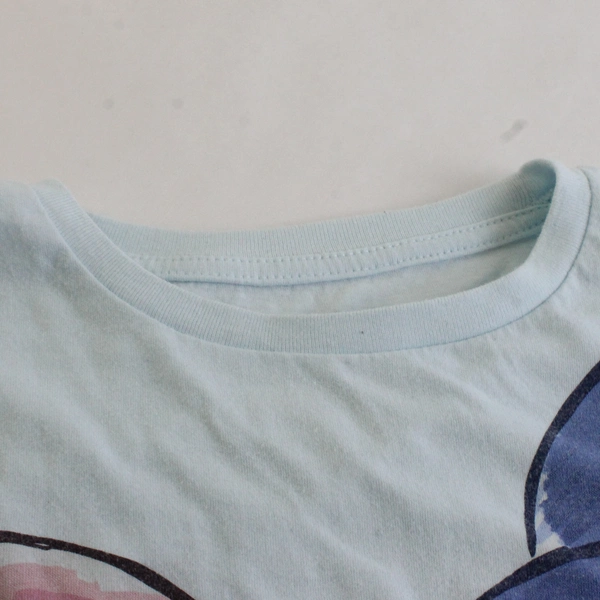 Disney Stitch Light Blue Kids T-Shirt Size Small (6/6X)