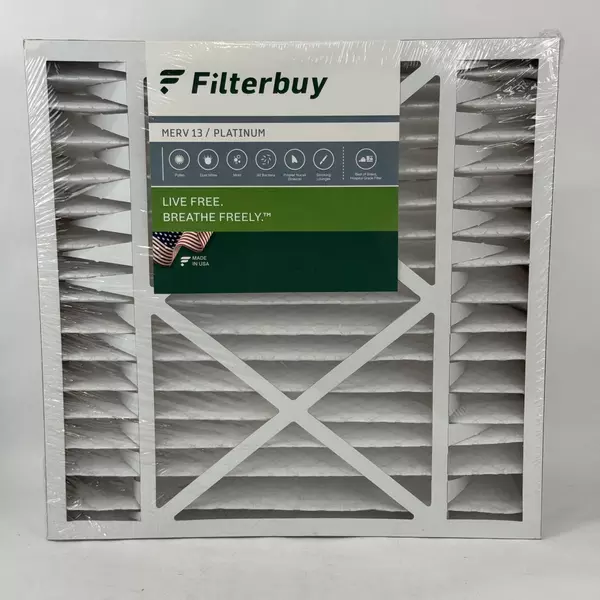 FilterBuy 20x20x5 MERV13 Pleated Air Filter 19-3/4" x 19-7/8" x 4-3/8" Actual