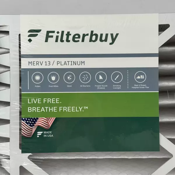 FilterBuy 20x20x5 MERV13 Pleated Air Filter 19-3/4" x 19-7/8" x 4-3/8" Actual