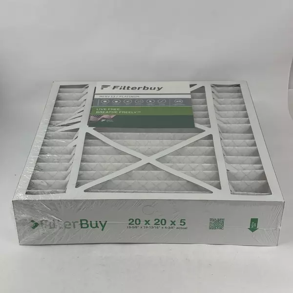 FilterBuy 20x20x5 MERV13 Pleated Air Filter 19-3/4" x 19-7/8" x 4-3/8" Actual