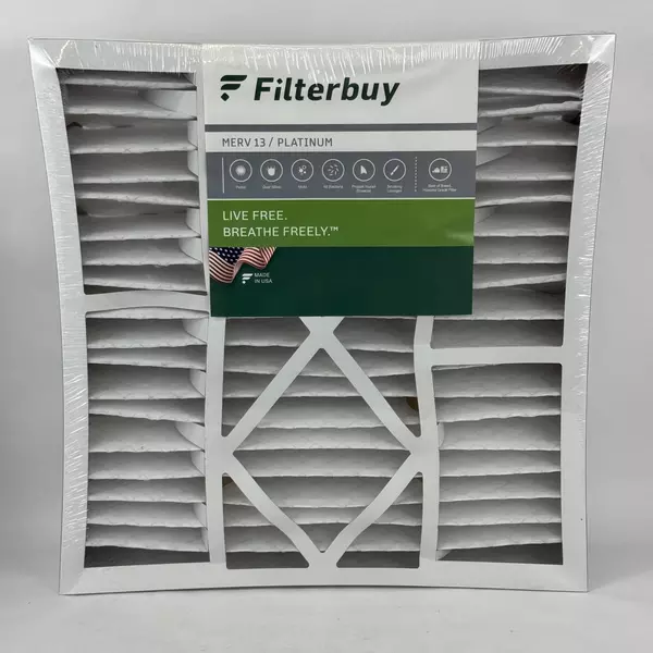 FilterBuy 21x21x5 Merv 13 Pleated Air Filter Replacement for HVAC AC Furnace NEW
