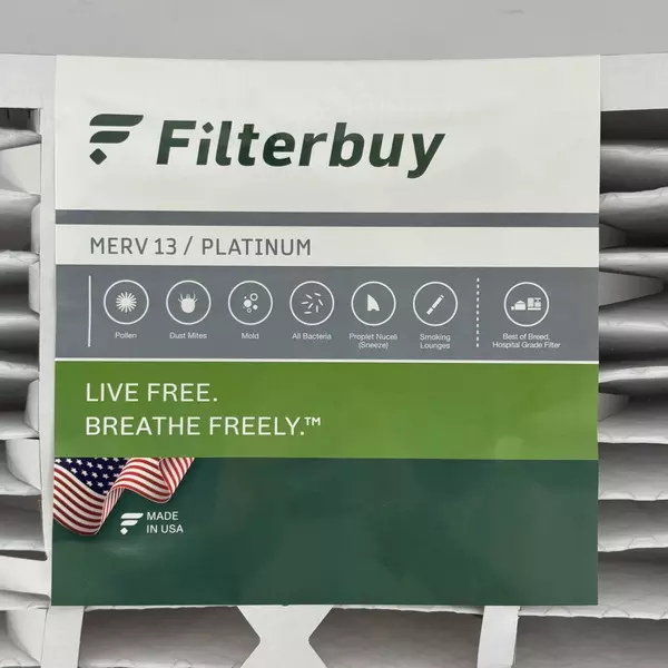 FilterBuy 21x21x5 Merv 13 Pleated Air Filter Replacement for HVAC AC Furnace NEW