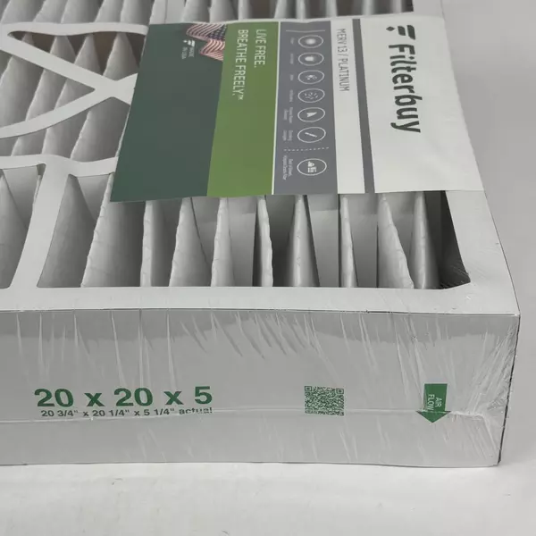FilterBuy 21x21x5 Merv 13 Pleated Air Filter Replacement for HVAC AC Furnace NEW