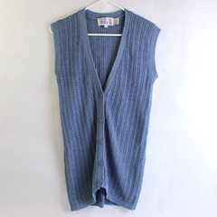 Vintage Tally-Ho Blue Sleeveless Long Vest Women's Size Large 