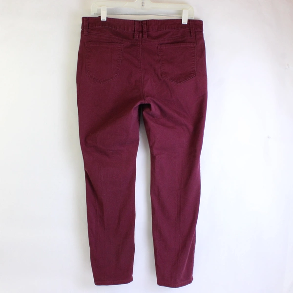No Boundaries Junior Women's Burgundy Brick Low Rise Skinny Jeans Size 17