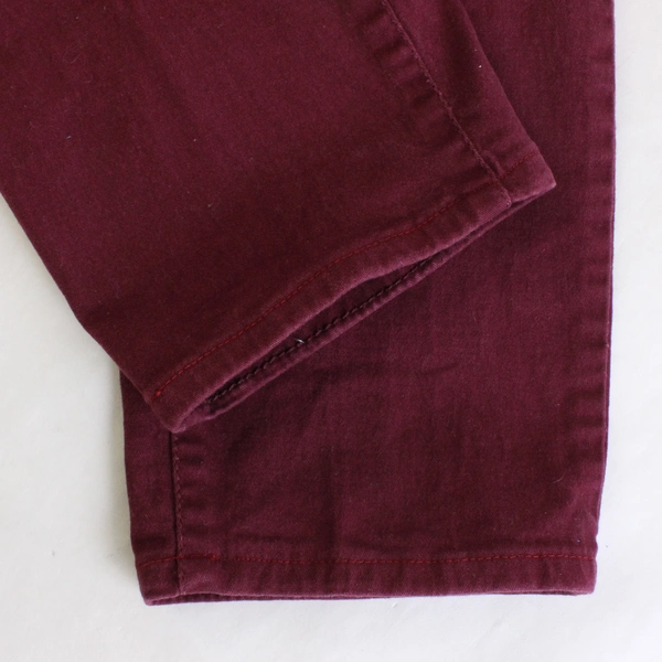 No Boundaries Junior Women's Burgundy Brick Low Rise Skinny Jeans Size 17