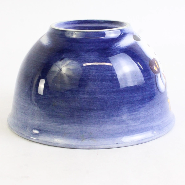 Tabletops Unlimited Snowman Hand Painted Collection Ceramic Bowl 3.5" Tall