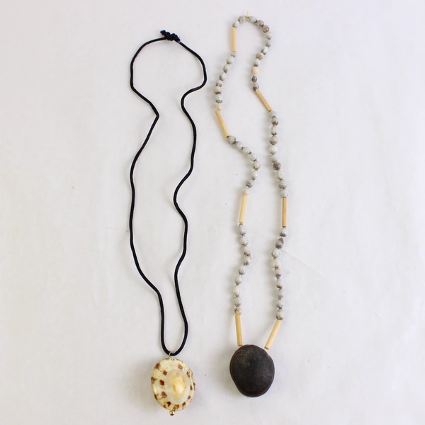 Lot of 5 Folksy Beaded and Pendant Necklaces Vintage Boho Jewelry Bundle