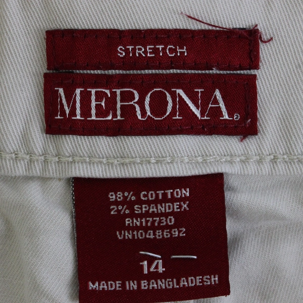 Merona Womens Solid White Denim Stretch Capri Jeans, Size 14 