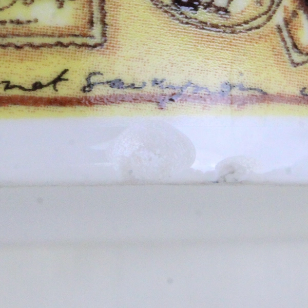 Porcelain Treasures Kitchen Utensil Holder Vines Wine Grape Pattern 6" Tall