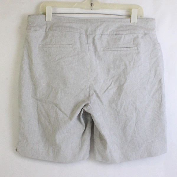 Hilary Radley White/Blue Striped 17Pull-On Bermuda Shorts Women's Size L/G