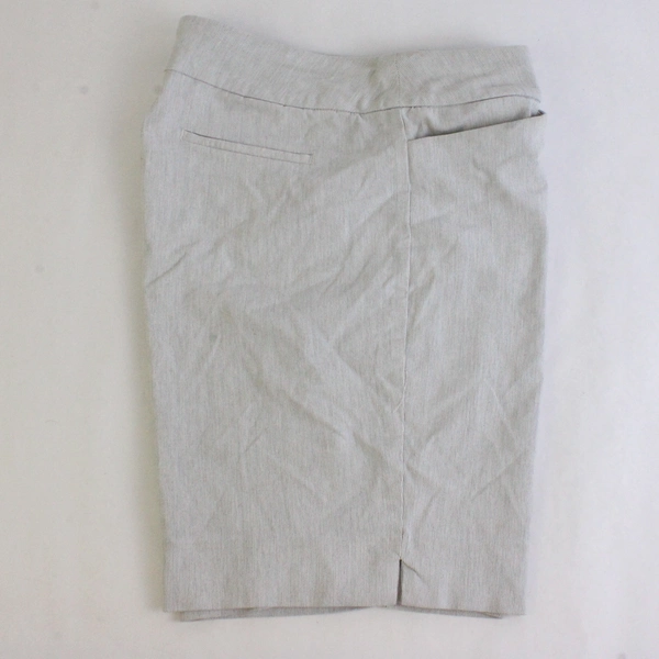 Hilary Radley White/Blue Striped 17Pull-On Bermuda Shorts Women's Size L/G