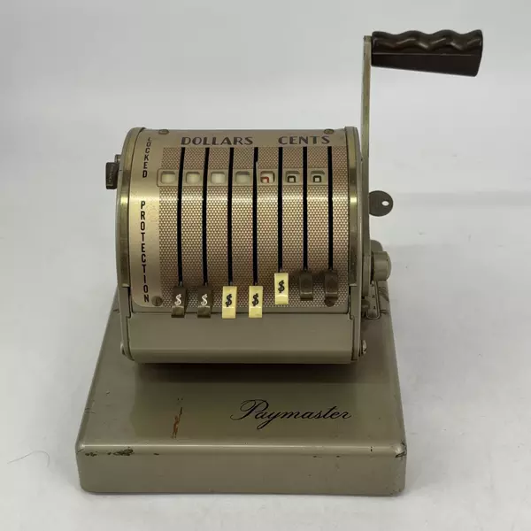 Paymaster Check Writer Vintage Series X-550 with Key And Cover
