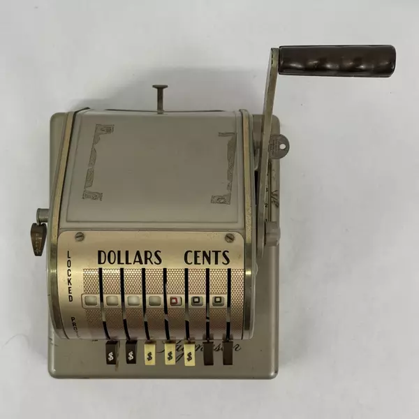 Paymaster Check Writer Vintage Series X-550 with Key And Cover