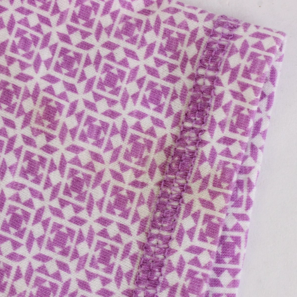 St. Johns Bay Active Purple/Pink Half Button T-Shirt, Size Petite Small