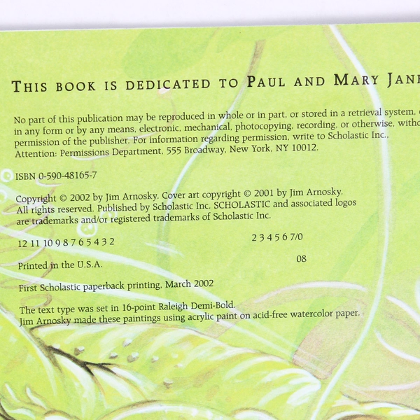 All About Frogs by Jim Arnosky 2002 Paperback Scholastic Inc