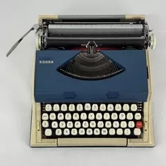 Vintage ABC 3000 Manual Typewriter Blue And Cream Made In Portugal