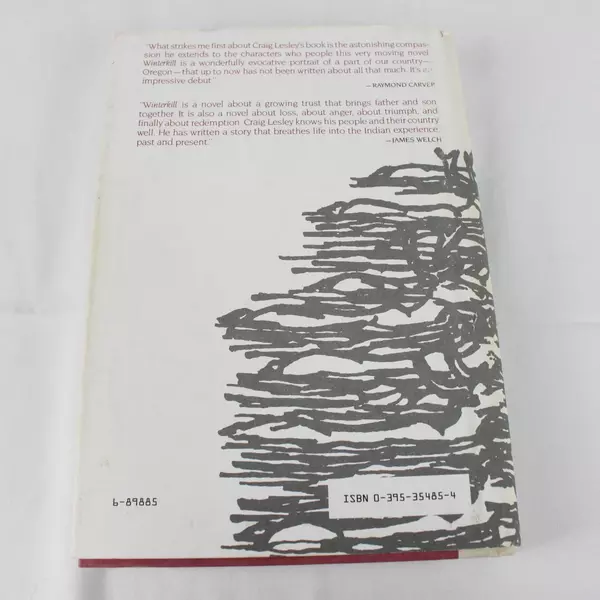 Winter Kill A Novel by Craig Lesley Hardcover Fiction Book Signed
