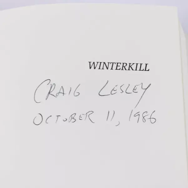 Winter Kill A Novel by Craig Lesley Hardcover Fiction Book Signed
