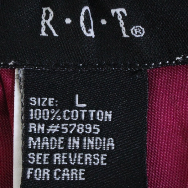 R.Q.T Women's Solid Burgundy Ruffled Cotton Skirt Size Large