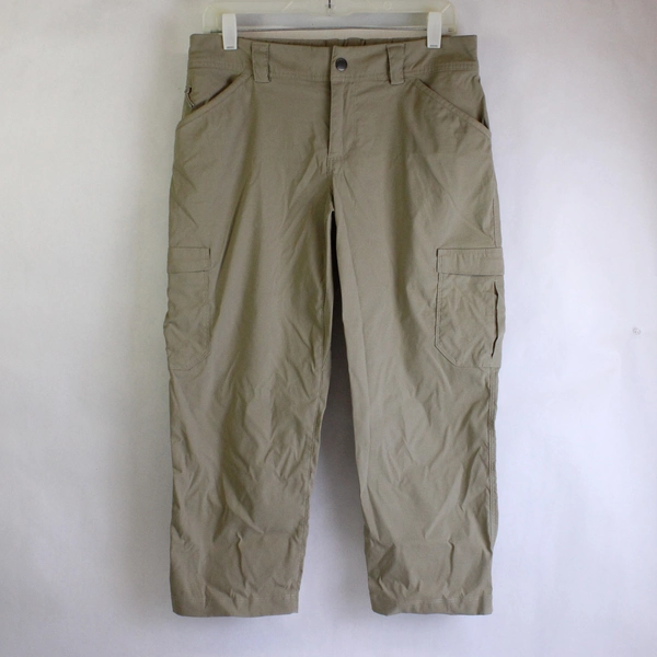 Duluth Trading Co Womens 'Dry on the Fly' Beige Bootcut Pants, Size 8