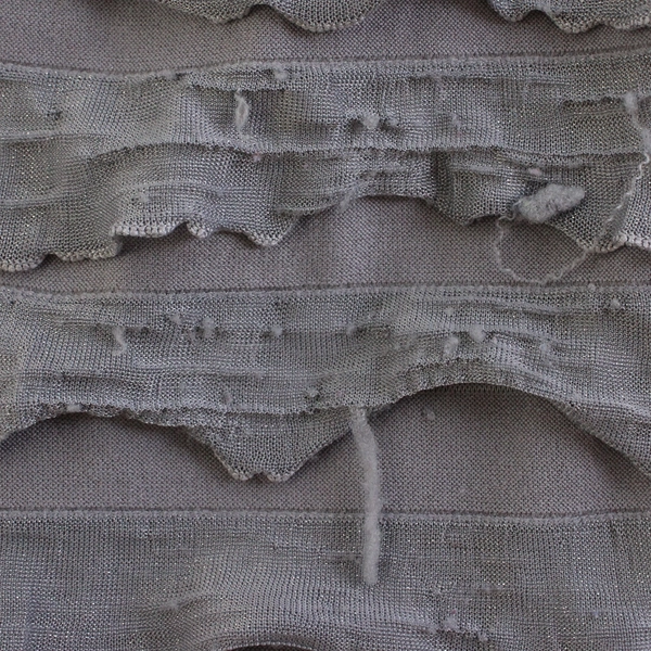 Notations Womens Gray Ruffled Long Sleeve Blouse Top, Size XL 