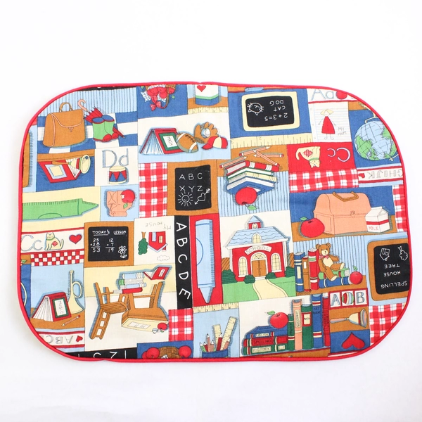 Lot of 1 Table Runner & 3 Placemats School Kids Theme Bright Colors