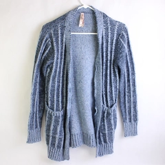 Ashley International Cozy Collection Women's Blue Knitted Sweater Size Medium