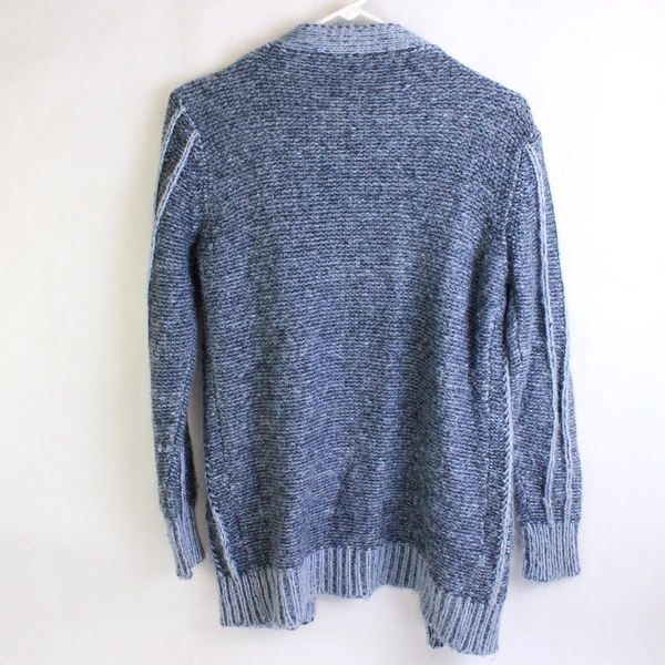 Ashley International Cozy Collection Women's Blue Knitted Sweater Size Medium