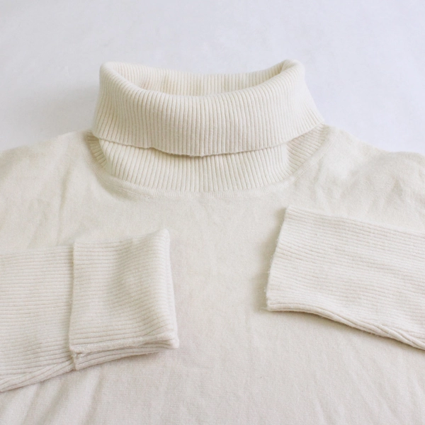 Cyrus Beige Womens Turtleneck Tasseled Sweater, Size XL