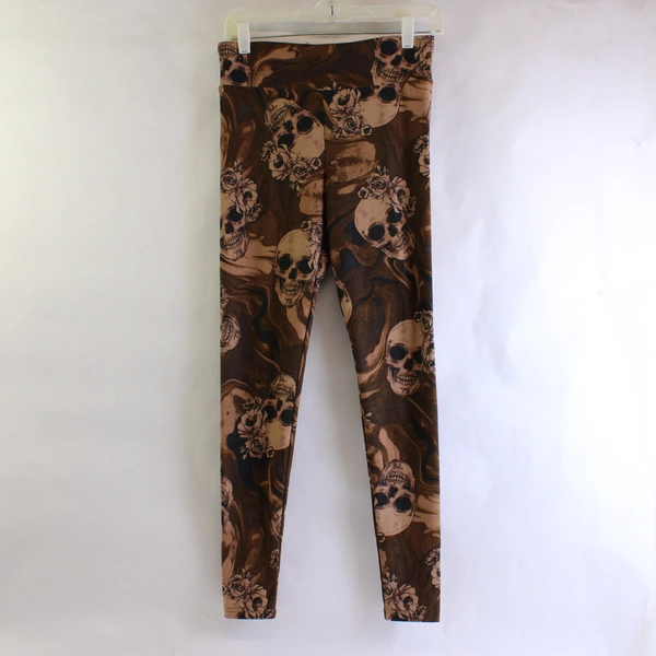 No Boundaries Size S/M Skull Print High Rise Leggings