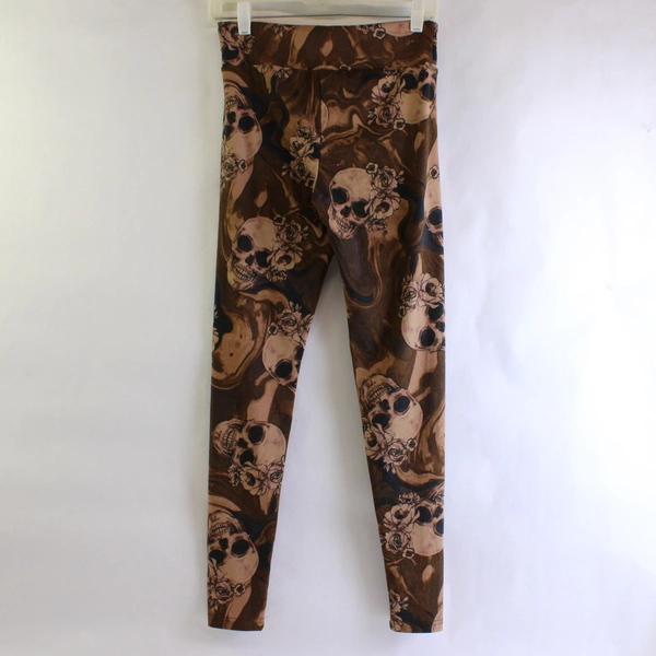No Boundaries Size S/M Skull Print High Rise Leggings