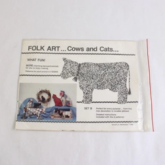 Vintage Folk Art Sewing Pattern Cats and Cows Dorothy Brinkmann 1982