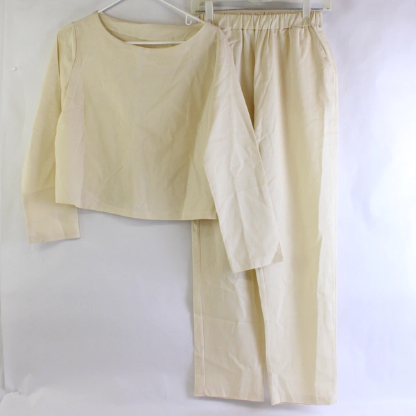 Unbranded 2-Piece Beige Pants and Shirt Set Size Medium