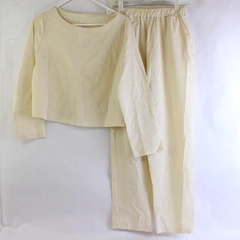 Unbranded 2-Piece Beige Pants and Shirt Set Size Medium