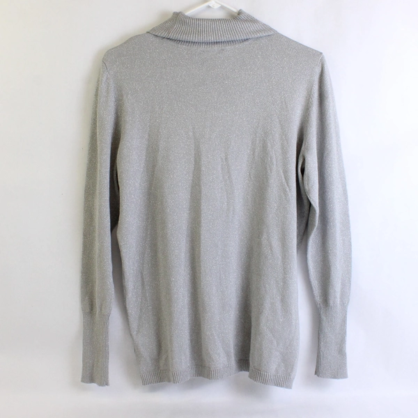 Worthington Gray Sparkly Long Sleeve Women's Turtleneck Size XL