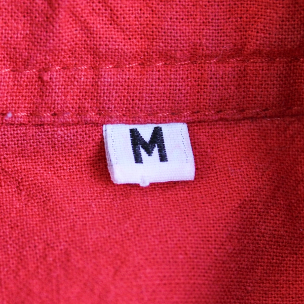 Unbranded Embroidered Red Short-Sleeve Button-Up Men's Size Medium