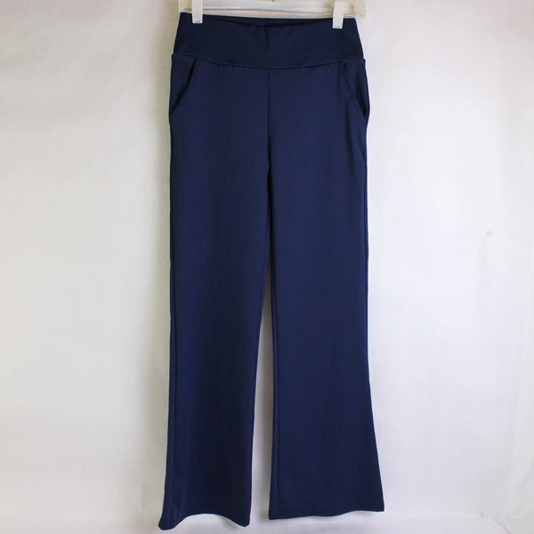 Navy Blue Flared Athletic Track Pants Women's Medium