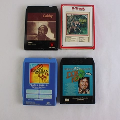 Lot of 4 Vintage 8 Track Tapes Featuring Various Hawaiian Artists 