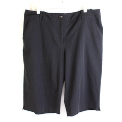Worthington Stretch Solid Black Color Dress Shorts Womens Size 14