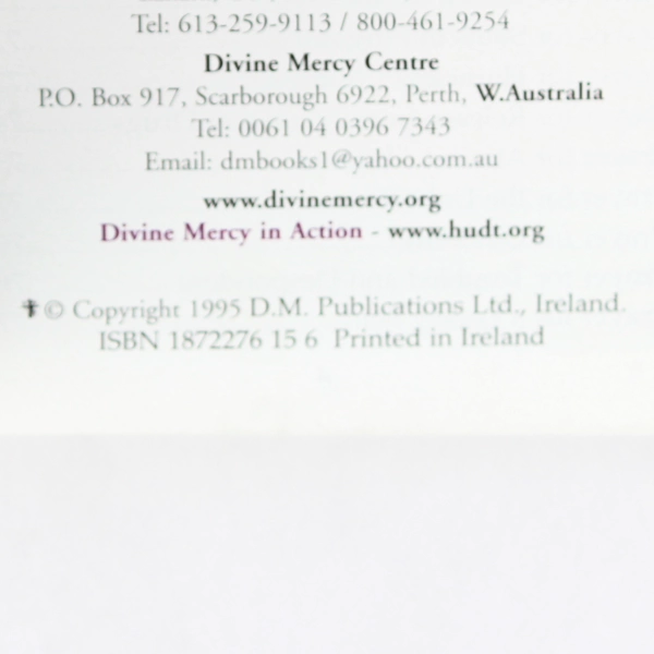 Will You Help Me? Handbook of Devotion to Divine Mercy 1995 Paperback