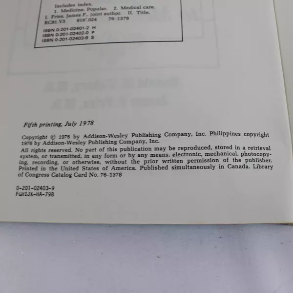 Take Care of Yourself A Consumer's Guide to Medical Care Paperback Book