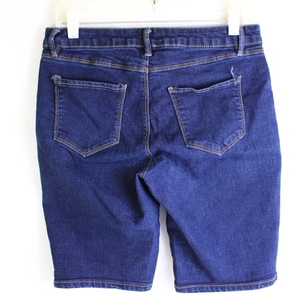 D. Jeans Dark Wash Blue Bermuda Jean Shorts Womens Size 8