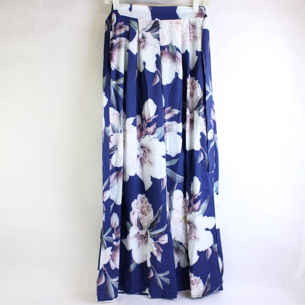 Unbraned Sheer Flowy Floral Blue/White Wide Leg Lounge Pants Womens Size Medium