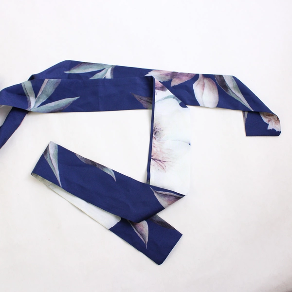 Unbraned Sheer Flowy Floral Blue/White Wide Leg Lounge Pants Womens Size Medium